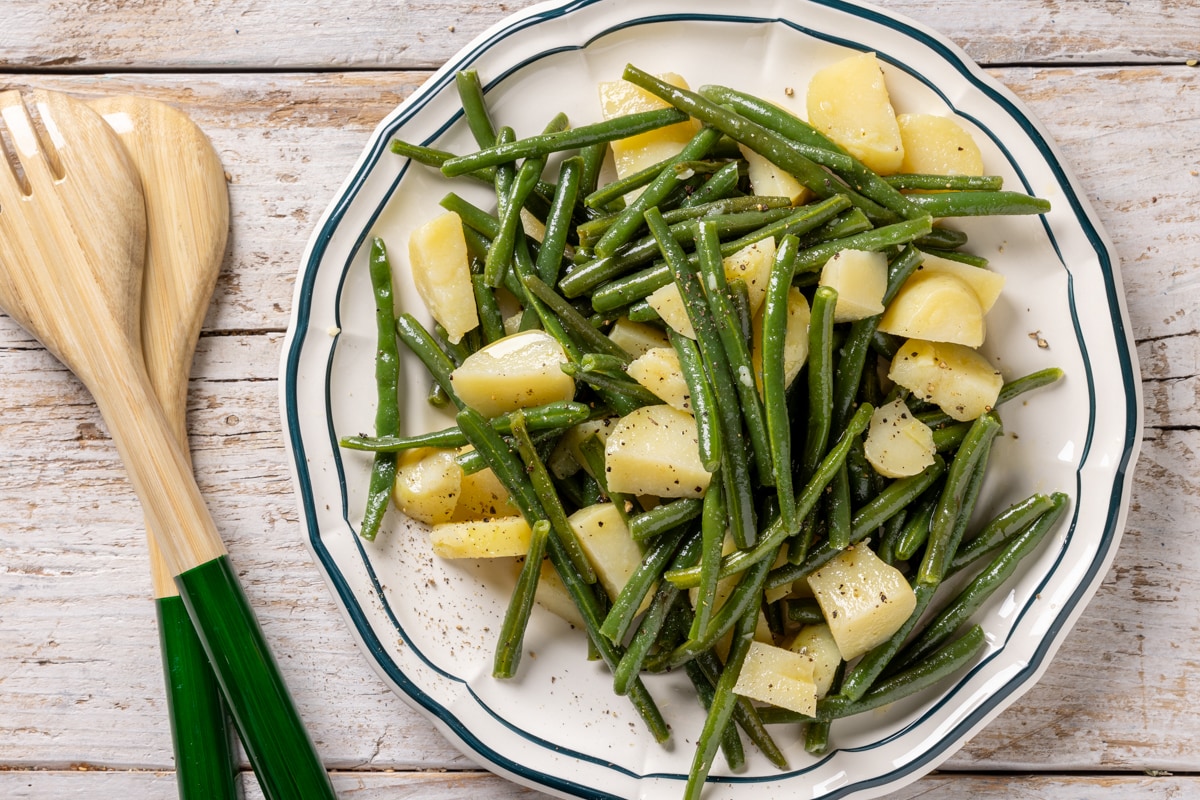 fagiolini e patate in padella